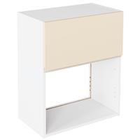 Kitchen Kit J-Pull Microwave Wall Unit Flatpack Matt 600mm in Cashmere
