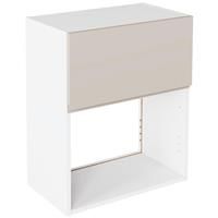 Kitchen Kit J-Pull Microwave Wall Unit Flatpack Matt 600mm in Light Grey