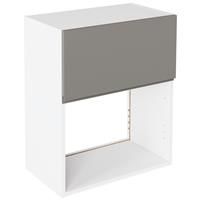 Kitchen Kit J-Pull Microwave Wall Unit Flatpack Matt 600mm in Dust Grey