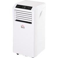Mobile Air Conditioner W/ Remote Control Cooling Dehumidifying Ventilating White