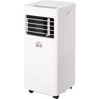 HOMCOM Mobile Air Conditioner White W/ Remote Control Cooling Dehumidifying Ventilating - 765W