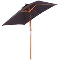 Outsunny 2 x 1.5m Patio Garden Parasol Sun Umbrella Sunshade Canopy  Deep Grey