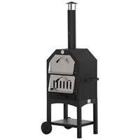 Outsunny Charcoal Tall Ovan Pizza Maker BBQ Grill Outdoor Picnic w/ Thermometer