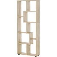 HOMCOM 8-Tier Freestanding Bookcase w/ Melamine Surface Anti-Tipping Foot Pads Home Display Storage Grid Stand Living Room Furniture Modern Style