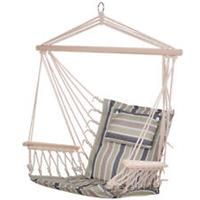 Outsunny Hammock Hanging Rope Chair Swing w/ Cushion 105KG Max Multicolour