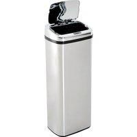 HOMCOM 50L Infrared Touchless Automatic Motion Sensor Dustbin Stainless Steel Trash Can Home Office