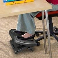 HOMCOM Footrest Adjustable Height & Angle 0-45 Degree for Better Posture at Office Black
