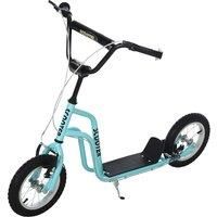 HOMCOM Teen Kids Stunt Scooter Children Kick Scooter Adjustable Handlebar 2 Brakes Ride On 12 Inch Rubber Tyres Blue