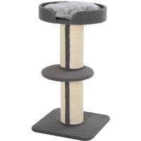 PawHut 81cm Cat Tree Kitten Activity Center Play Tower Perches Sisal Scratching Post Lamb Cashmere Grey