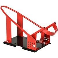 HOMCOM Motorcycle Wheel Chock 815.5 cm Metal Holder For Truck And Trailer