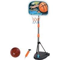 HOMCOM 3 Pcs Kids Children Basketball Stand Set w/Hoop Ball Pump Netting Backboard Exercise Sport Gaming Fun Adjustable Height from 126 cm to 158 cm