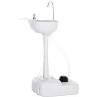 Outsunny Portable Camping Sink with Towel Holder