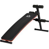 HOMCOM Sit Up Bench Core Workout Adjustable Thigh Support Foldable For Home Gym Exercise Black
