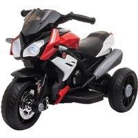 HOMCOM Kids 6V Electric Ride On Motorcycle Vehicle w/ Lights Music Horn 3 Wheel Outdoor Play Toy for 3 - 6 Years Red