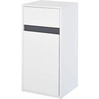 HOMCOM Modern Minimalistic Bathroom Storage Cabinet Drawer Cupboard Shelf - White
