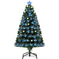 Bon Noel 4ft Green Pre-Lit Artificial Christmas Tree with 130 White LEDs & Star Topper