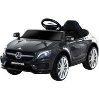 HOMCOM Compatible for 6V Kids Ride On Car Mercedes Benz GLA Licensed Toy toddler with Music Remote Control Rechargeable Headlight Two Speed Black