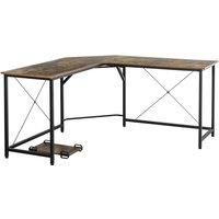 Corner L-Shape Desk Home Office Gaming Computer PC Workstation - Homcom