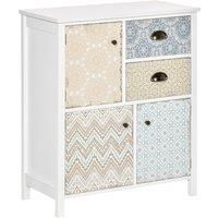 HOMCOM Drawer Table Sideboard Multi-purpose Storage Chest Shabby Chic Entryway Living Room Bedroom Furniture Organizer Unit