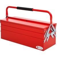 Metal Toolbox Storage 3 Tier 5 Tray Storage Organizer w/ Carry Handle  Durhand