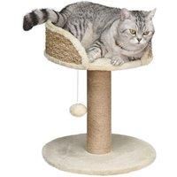 PawHut Cat Tree Tower Activity Center Climbing Stand Kitten House Furniture with Scratching Posts Dangling Ball Perch Beige