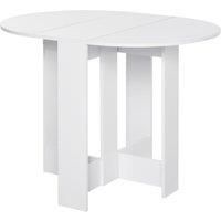 Homcom 2 Seater Folding Drop Leaf Dining Table For Small Kitchen White