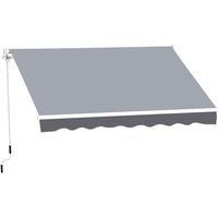 Outsunny 2 x 2.5m Retractable Patio Awning - Grey