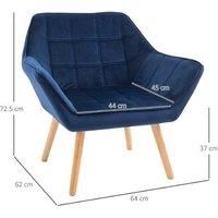 HOMCOM Modern Accent Chairs Velvet Upholstered Armchair with Gold Legs for Living room Bedroom Dinning Room Green