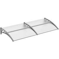 Outsunny Door Canopy Awning Outdoor Window Rain Shelter Cover for Front/Back Door Porch Clear 200 x 80cm