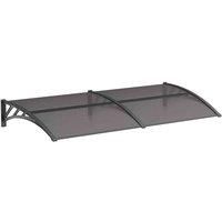 Outsunny Door Canopy Awning Outdoor Window Rain Shelter Cover for Front/Back Door Porch Black 200 x 80cm