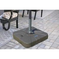 Outsunny Square Cantilever Patio Parasol Base Water or Sand Filled Stand with Wheels Heavy-Duty