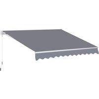 Outsunny 2.95 x 2.5M Manual Awning Canopy Sun Shade Shelter Retractable