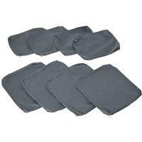 Outsunny Replacement Cushion Cover Garden Rattan Patio Furniture Seat Cover Polyester Outdoor Deep Grey- No Cushion Included