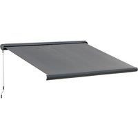 Alfresco 3 x 2.5M Manual Awning with LED lights, Grey