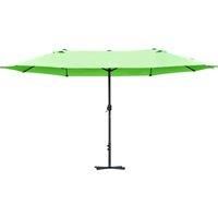 Outsunny 4.6m Garden Parasol Double-Sided Sun Umbrella Patio Market Shelter Canopy Shade Outdoor with Cross Base – Green