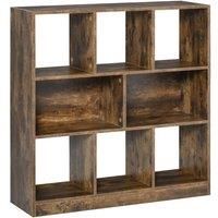 HOMCOM 3-Tier Multi-Storage Bookcase Display Unit Rack Home Organiser Brown