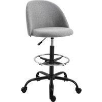 Vinsetto Ergonomic Drafting chair Adjustable Height w/ 5 Wheels Padded Seat Footrest 360 Swivel Freely Comfortable Versatile Use For Home Office