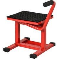 DURHAND Steel Manual Repair Motorcycle Lift Red