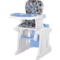 HOMCOM HDPE 3-in-1 Baby Booster High Chair Blue