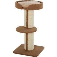 PawHut 91cm Cat Tree Kitten Activity Center Play Tower Perches Sisal Scratching Post Lamb Cashmere Brown