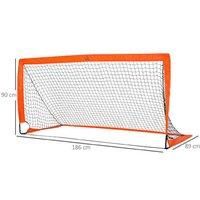 HOMCOM Tetoron Mesh Outdoor Folding Football Goal Orange