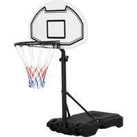 HOMCOM Basketball Stand 94-123cm Basket Height Adjustable Hoop For Kids Adults Suitable for Pool Side