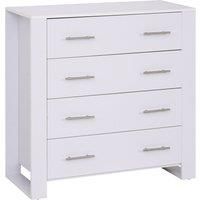 HOMCOM Particle Board 4-Drawer Bedroom Cabinet White