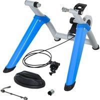 HOMCOM Steel 8Level Indoor Stationary Bike Trainer Frame Bike Rack Exercises Blue
