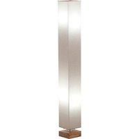 120cm Tall Linen Floor Lamp w/ Wood Base Steel Frame Stylish Home Lighting