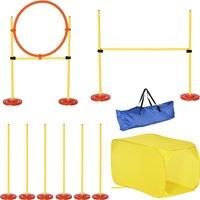 Outdoor 4 PCs Dog Pet Agility Training Equipment Backyard Starter Course Set