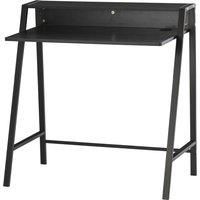 2-Tier Workstation Computer Laptop Desk Table with Storage Shelf Black