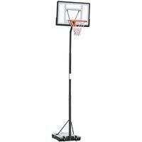 Basketball Hoop 255-305cm Height Adjustable Stand w/ Backboard Wheels & Net
