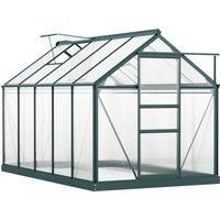 Polycarbonate Walk-In Garden Greenhouse Aluminum Frame Outdoor 6 x 10ft