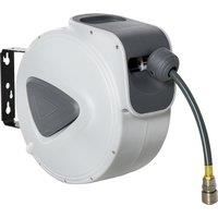 DURHAND Retractable Air Hose Reel 10m+90cm (Hose Diameter 3/8" 9.5mm), Hose Connector 1/4" BSP, Wall Mount Auto Rewind Hose-Reel